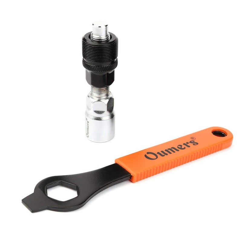 Oumers Bike Bicycle Crank Extractor Puller Remover Set with 16mm Spanner Wrench for Square Thread Taper Crank Arm and Crankset - Image 1